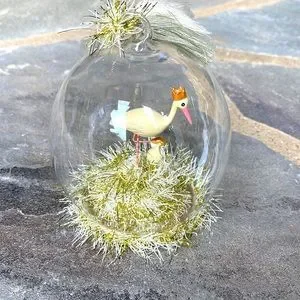 Golden Stork Ornament - Thumbnail 2